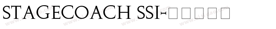 Stagecoach SSi字体转换
